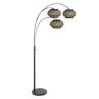 Nox Light 4494ZW – vloerlamp met 3 bamboe kapjes