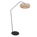 Zwarte vloerlamp Zig-Zag 4509ZW – speelse lijnen en warm bamboe