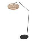 Zwarte vloerlamp Zig-Zag 4509ZW – speelse lijnen en warm bamboe