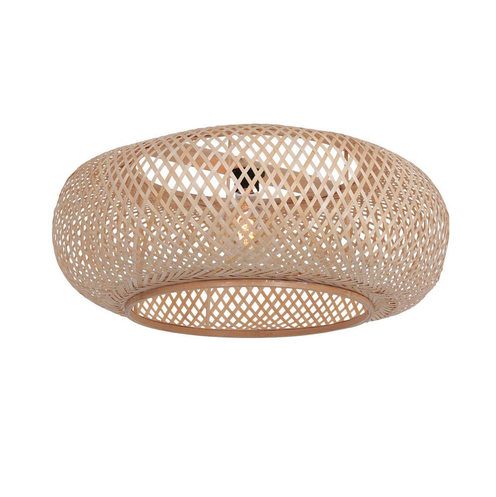 Zwarte vloerlamp Zig-Zag 4509ZW – speelse lijnen en warm bamboe