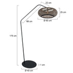 Zwarte vloerlamp Zig-Zag 4510ZW – natuurlijk bamboe in speels silhouet