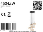 Hanglamp Silva 4524ZW – 5-lichts bamboe design Ø31cm trendy