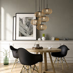Hanglamp Silva 4524ZW – 5-lichts bamboe design Ø31cm trendy