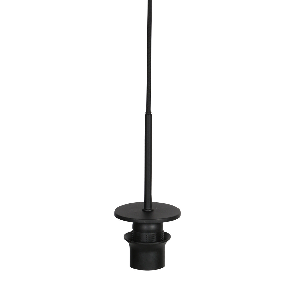 5-Lichts hanglamp Breeza-Beach 4527ZW zwart bamboe kap Ø20 cm