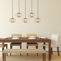 Hanglamp Silva 4529ZW – 5-lichts bamboelamp voor eettafel