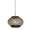 Nox Light 4538ZW – compacte hanglamp met bamboe kap