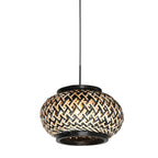 Nox Light 4538ZW – compacte hanglamp met bamboe kap