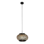 Nox Light 4538ZW – compacte hanglamp met bamboe kap