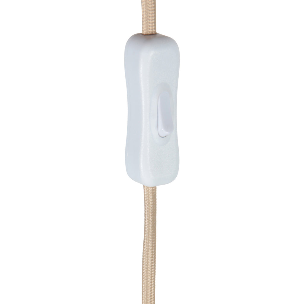 Travino 4558CR tafellamp met travertin voet en linnen kap