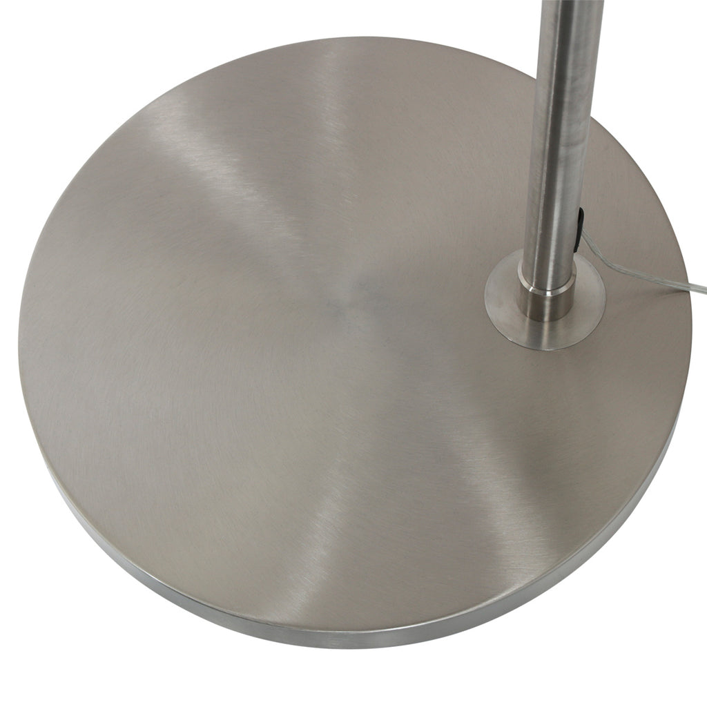 Booglamp Vela Lino 4559ST staal met zwarte textiel kap Ø60 cm