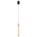 Hanglamp Alisio messing, 1-lichts LED, handgeblazen glas (4577ME)