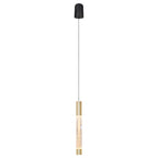 Hanglamp Alisio messing, 1-lichts LED, handgeblazen glas (4577ME)