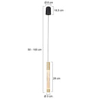 Hanglamp Alisio messing, 1-lichts LED, handgeblazen glas (4577ME)
