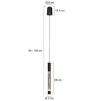 Hanglamp Alisio 4577ZW 1-lichts luxe glas in zwart