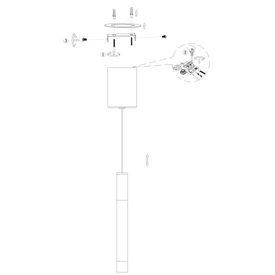 Hanglamp Alisio 4577ZW 1-lichts luxe glas in zwart