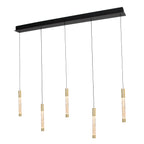 Hanglamp Alisio 4578ME 5-lichts luxe glas in messing