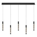 Hanglamp Alisio 4578ZW 5-lichts luxe glas in zwart