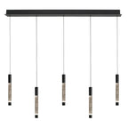 Hanglamp Alisio 4578ZW 5-lichts luxe glas in zwart