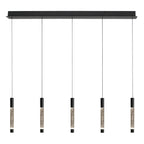 Hanglamp Alisio 4578ZW 5-lichts luxe glas in zwart