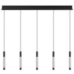 Hanglamp Alisio 4578ZW 5-lichts luxe glas in zwart