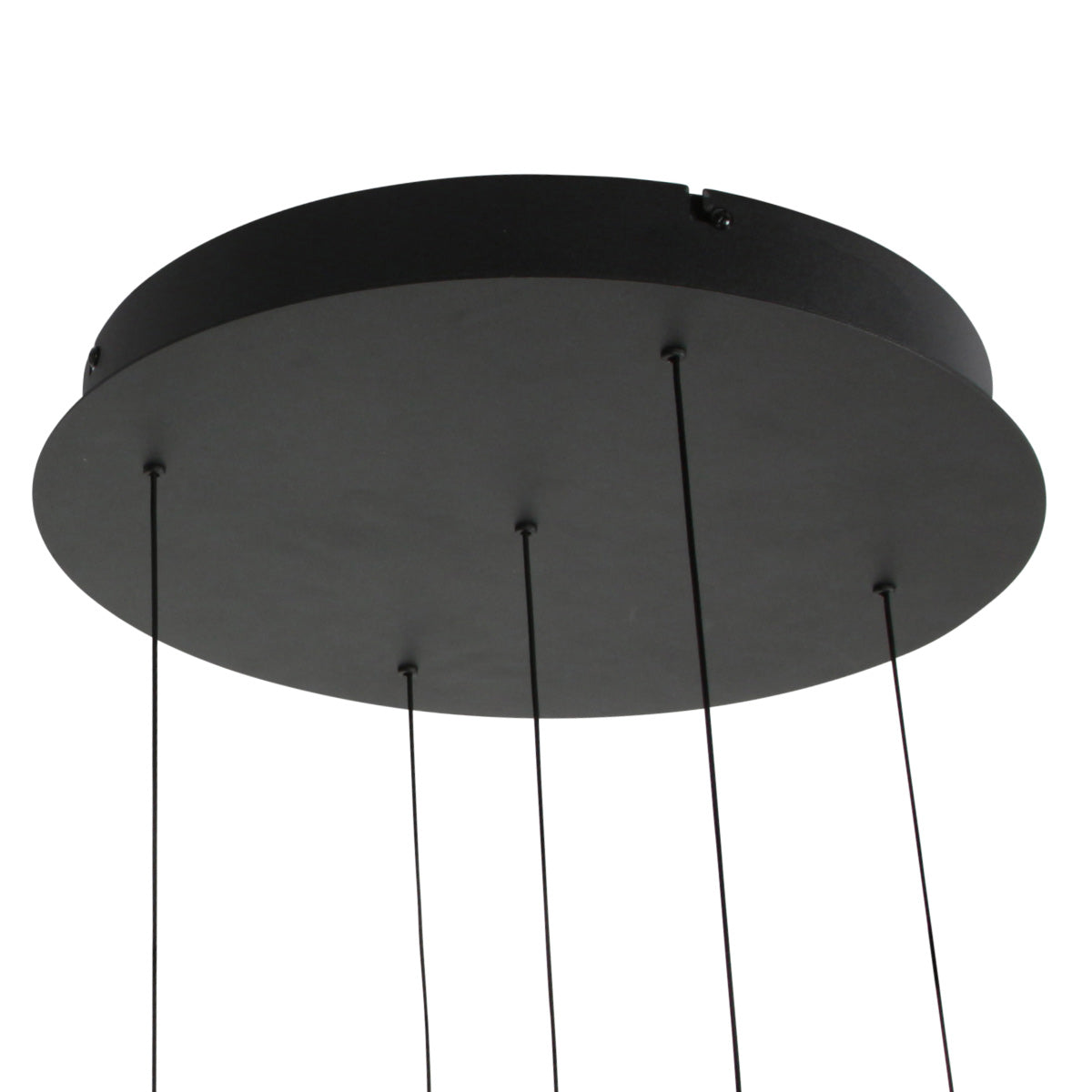 Hanglamp Alisio 4579ZW 5-lichts luxe vide lamp van glas in zwart