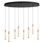 Hanglamp Alisio 4580ME 8-lichts luxe glas in messing