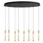 Hanglamp Alisio 4580ME 8-lichts luxe glas in messing