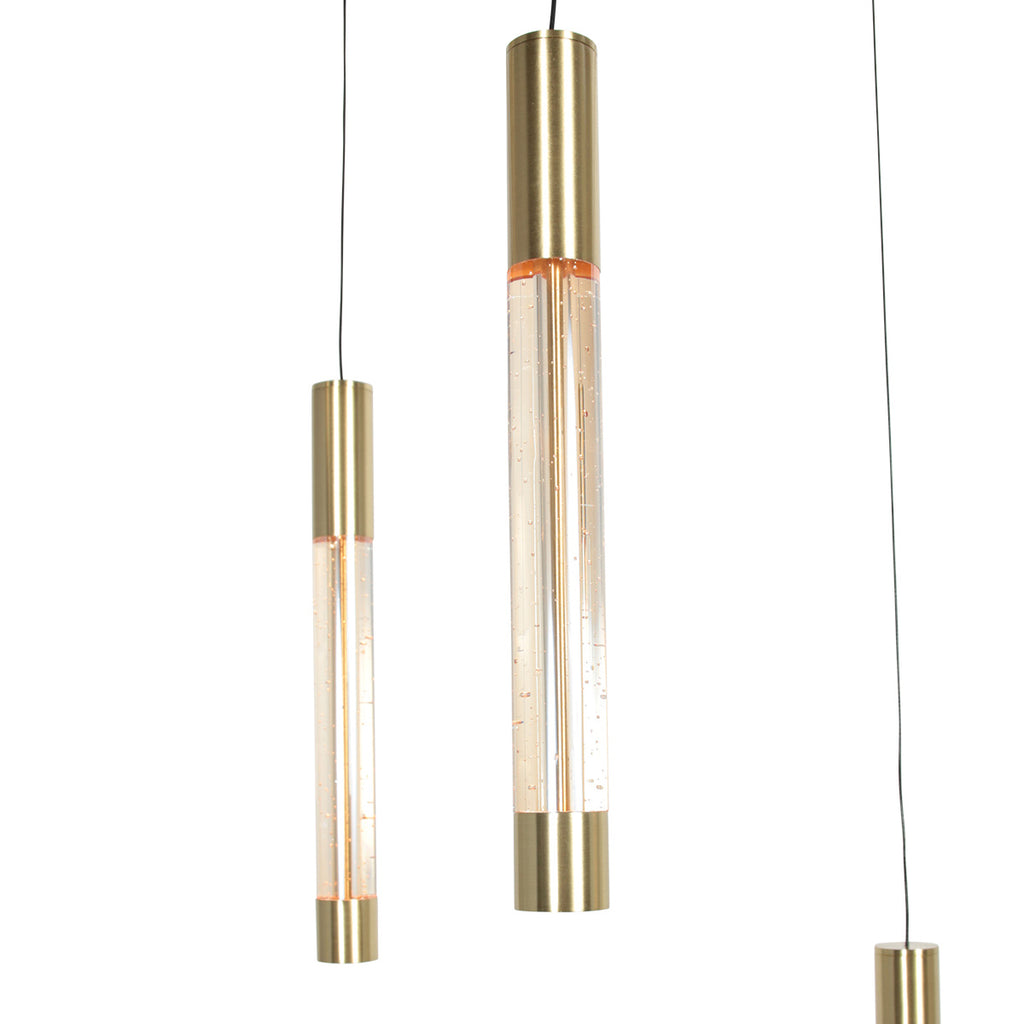 Hanglamp Alisio 4580ME 8-lichts luxe glas in messing