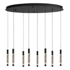 Hanglamp Alisio 4580ZW 8-lichts luxe glas in zwart