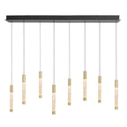 Hanglamp Alisio 4581ME 8-lichts luxe glas in messing