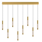 Hanglamp Alisio 4581ME 8-lichts luxe glas in messing
