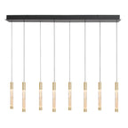 Hanglamp Alisio 4581ME 8-lichts luxe glas in messing