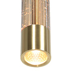 Hanglamp Alisio 4581ME 8-lichts luxe glas in messing