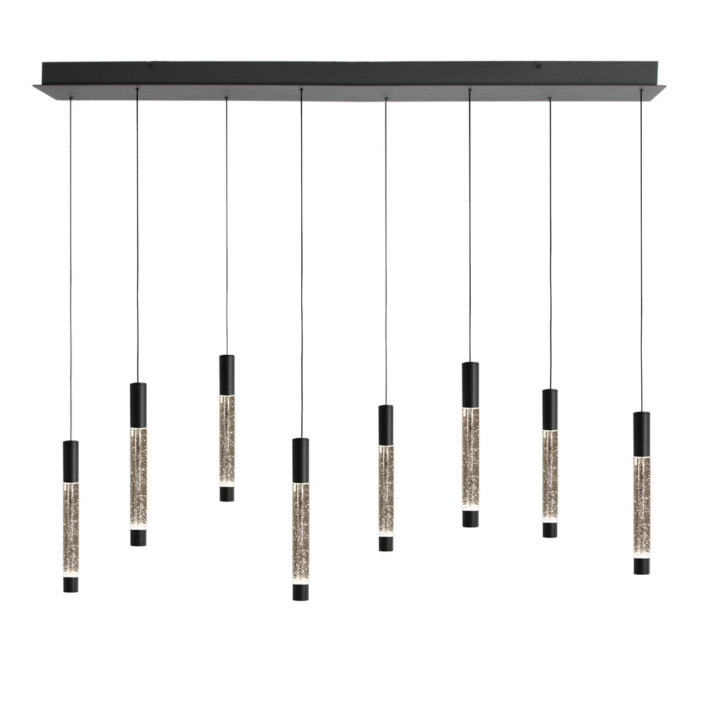 Hanglamp Alisio 4581ZW 8-lichts luxe glas in zwart