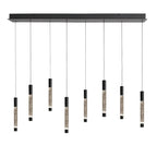 Hanglamp Alisio 4581ZW 8-lichts luxe glas in zwart