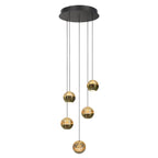 Belluno 4585ME – Luxe hanglamp in messing met 5 lichtpunten