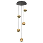 Belluno 4585ME – Luxe hanglamp in messing met 5 lichtpunten