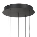 Belluno 4585ZW – 5-lichts ronde hanglamp met cable lift