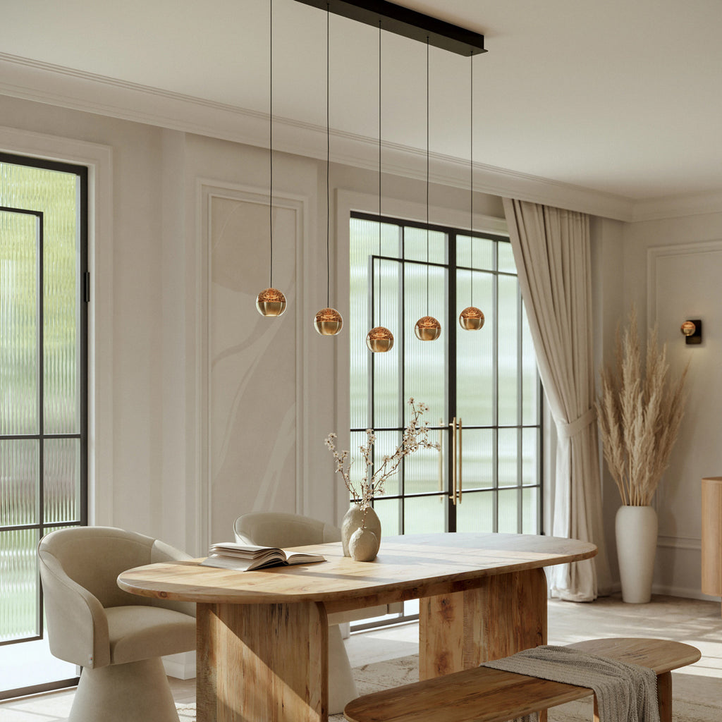 Belluno 4586ME – Luxe messing zwarte hanglamp met lift systeem