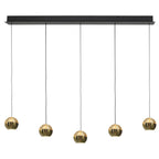 Belluno 4586ME – Luxe messing zwarte hanglamp met lift systeem