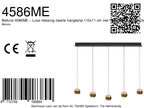 Belluno 4586ME – Luxe messing zwarte hanglamp met lift systeem
