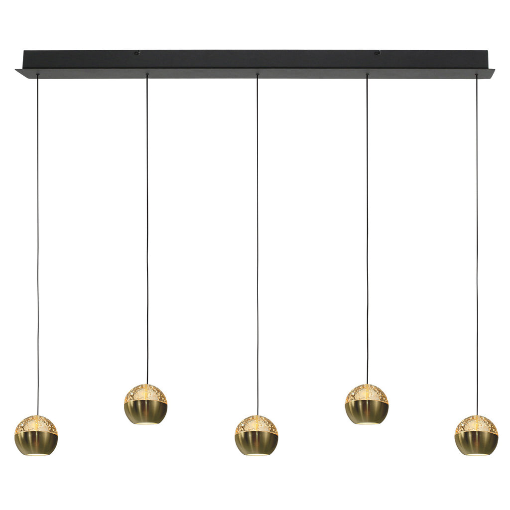 Belluno 4586ME – Luxe messing zwarte hanglamp met lift systeem