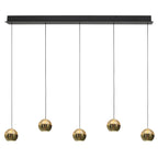 Belluno 4586ME – Luxe messing zwarte hanglamp met lift systeem