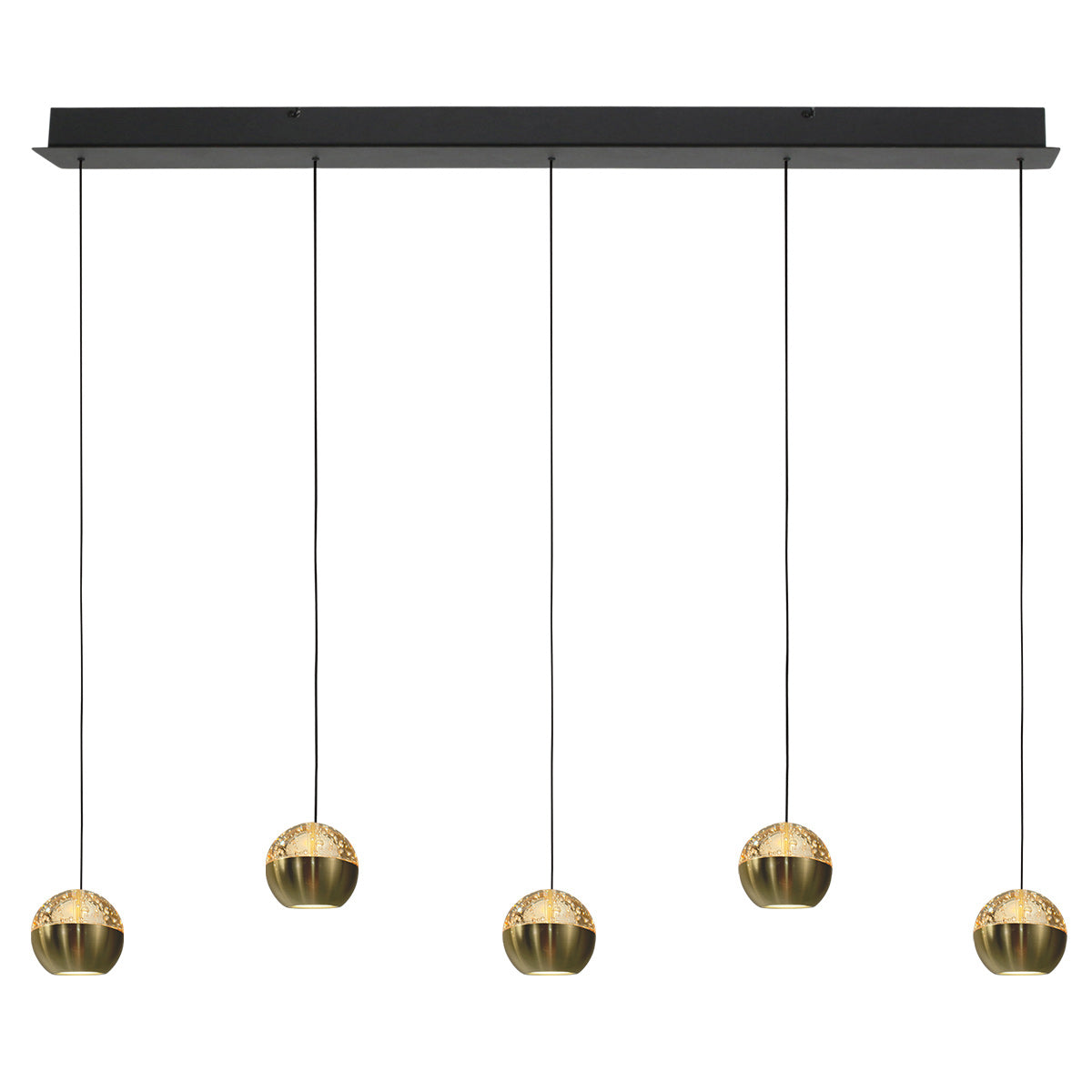 Belluno 4586ME – Luxe messing zwarte hanglamp met lift systeem