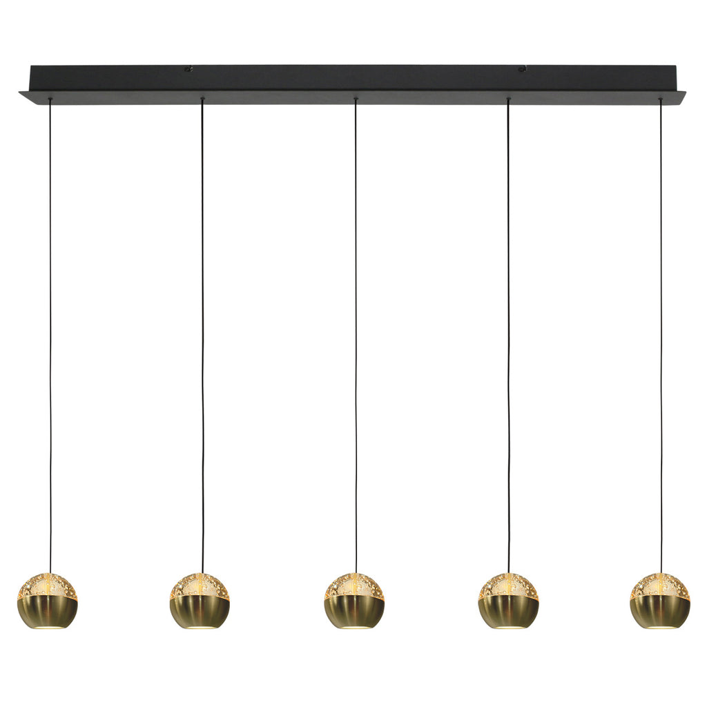 Belluno 4586ME – Luxe messing zwarte hanglamp met lift systeem