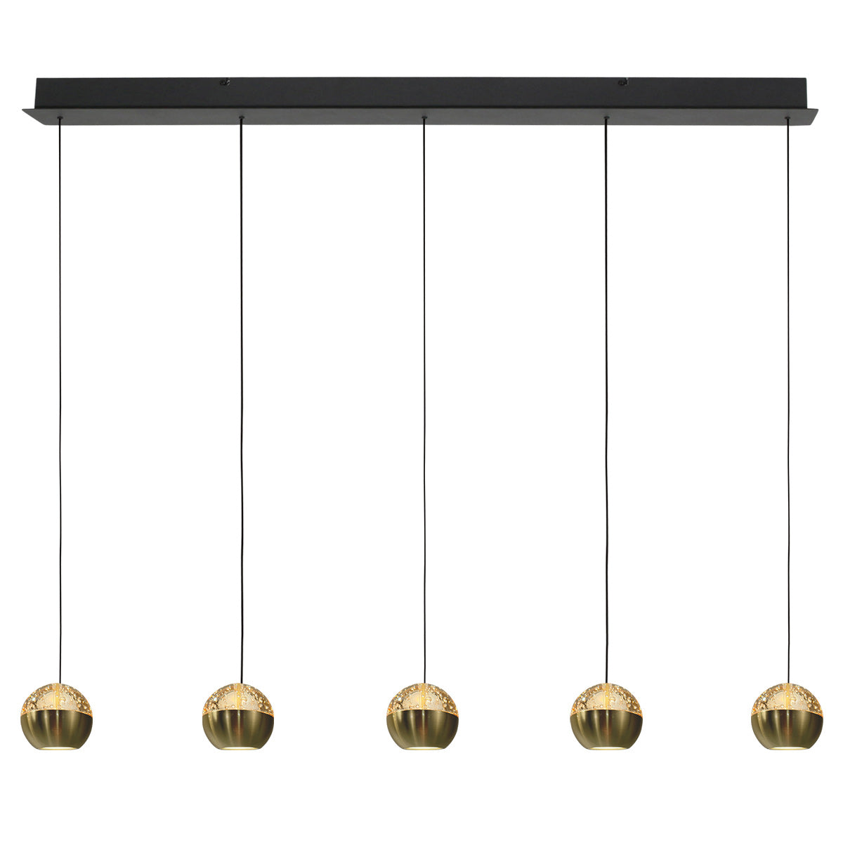 Belluno 4586ME – Luxe messing zwarte hanglamp met lift systeem