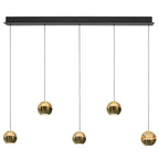 Belluno 4586ME – Luxe messing zwarte hanglamp met lift systeem