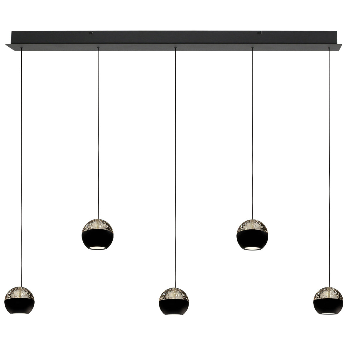Belluno 4586ZW – 5-lichts hanglamp met cable lift