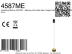 Belluno 4587ME – Messing hanglamp met amber glas