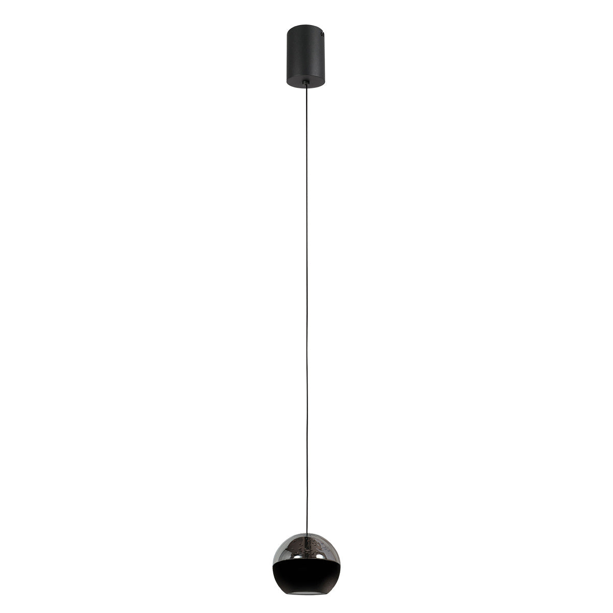 Belluno 4587ZW – 1-lichts hanglamp zwart met cable lift